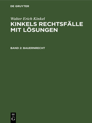 cover image of Bauernrecht